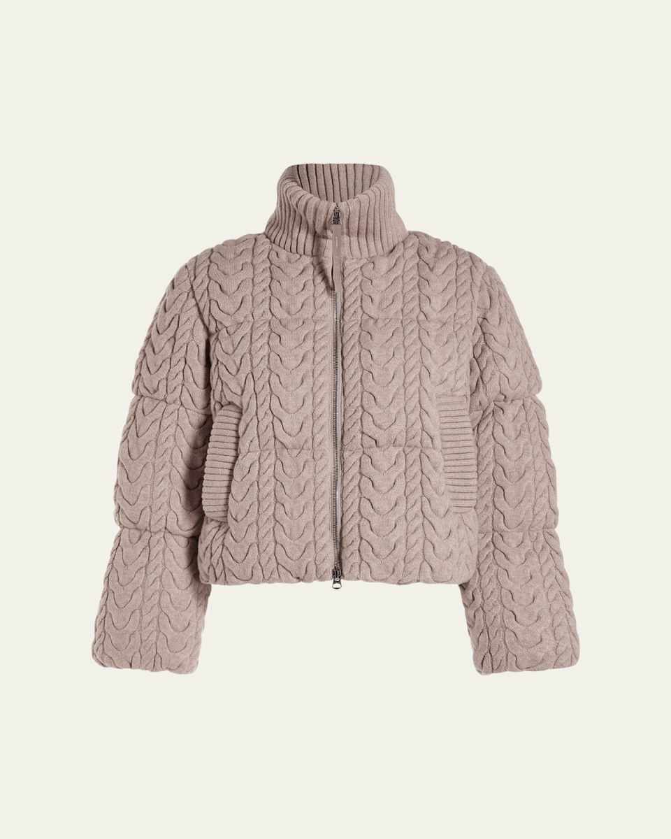 Reggie Cable-Knit Puffer Jacket